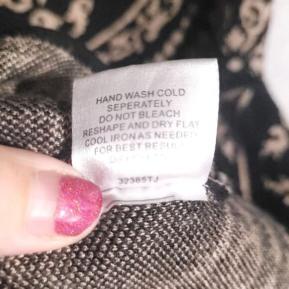 Romeo & Juliet Couture Black White Damask Sweater Dress Womens XSmall A Line - Picture 8 of 13